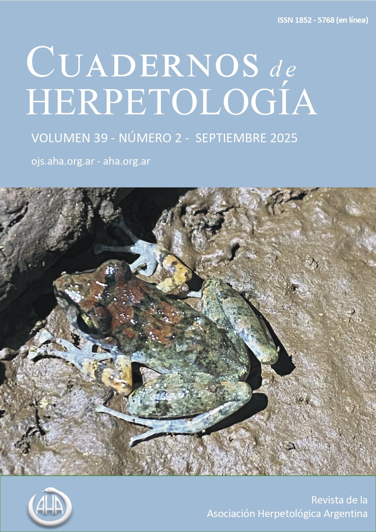 					Ver Vol. 39 Núm. 2 (2025): Cuadernos de Herpetología 
				